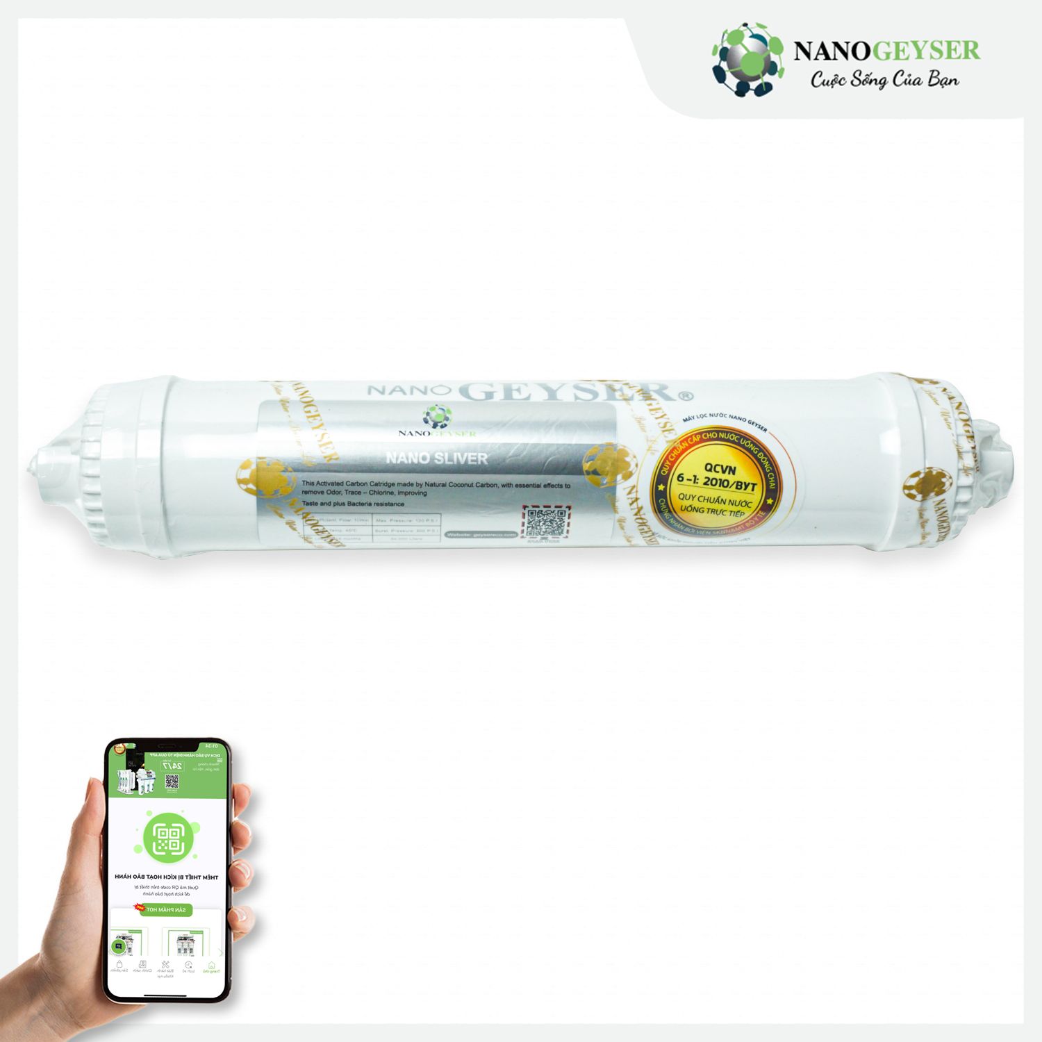 Lõi Nano Silver Ag+ Nano Geyser