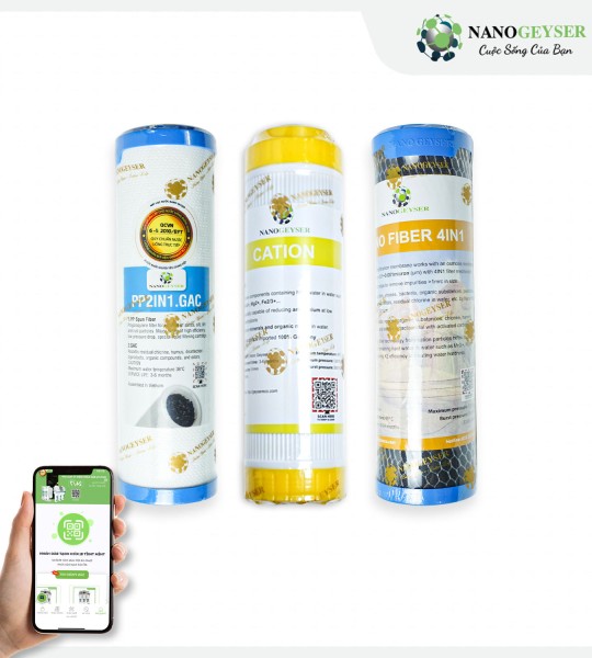 Bộ 3 lõi lọc nước 123 dùng cho các dòng máy NANO