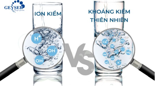 So sánh sự khác nhau giữa nước khoáng kiềm và nước kiềm?